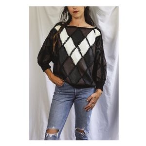 Leather Patch Boxy Top
